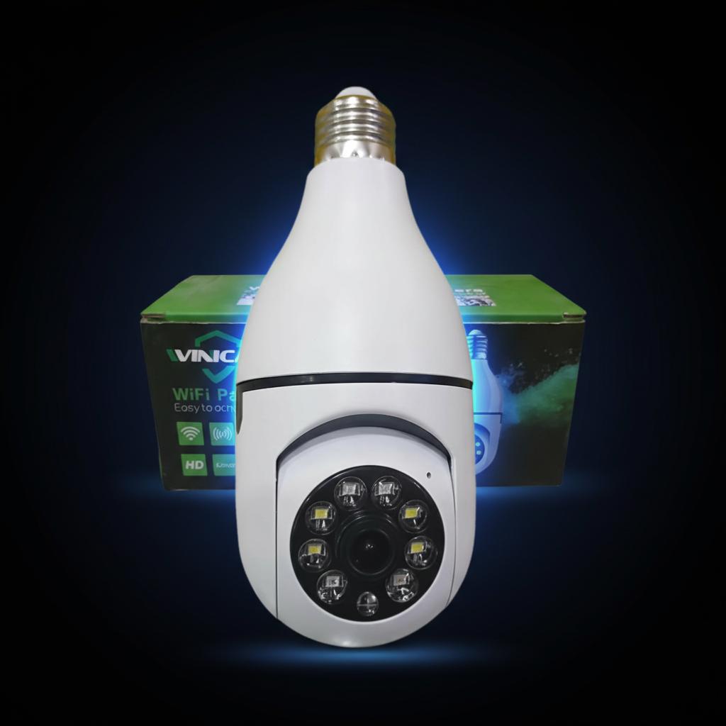 Vinicam WiFi Panorama Bulb Camera – 360° Smart Security Camera