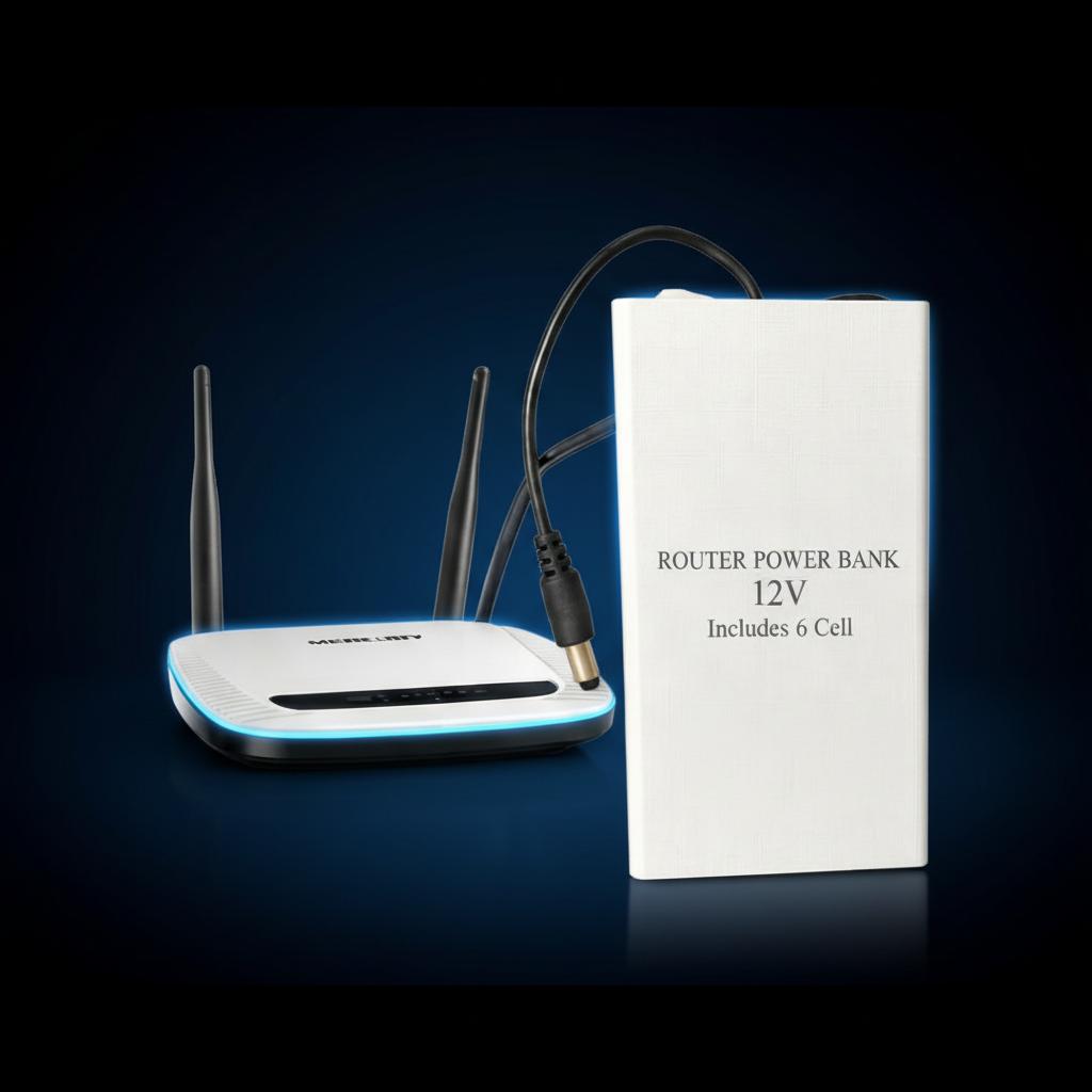 DWSS WiFi Router Power Bank – 12V UPS with 10 Hours Backup