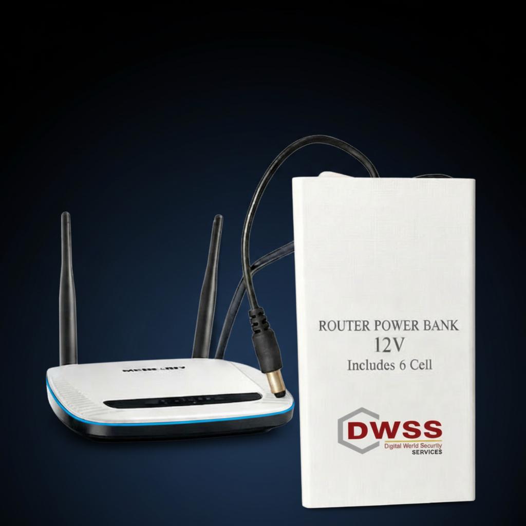 DWSS WiFi Router Power Bank – 12V UPS with 10 Hours Backup